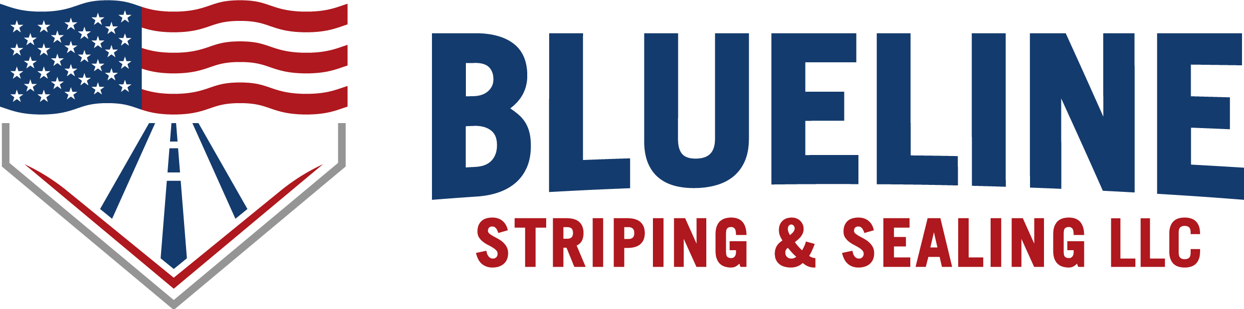 Blueline Striping & Sealing - Horizontal Logo